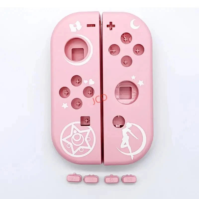 Cartoon pattern Front Back with Middle Frame Shell Housing Case Plastic Cover For Nintend Switch NS NXJoy-Con JoyCon Controller Good Vibrations