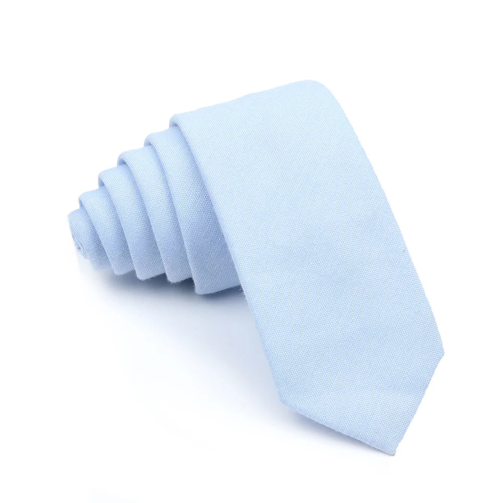 Wed Cotton Tie Solid Color Necktie For Man Woman Blue Pink Yellow Skinny Slim Ties Fashion Wedding Party Gifts Men Accessories Good Vibrations