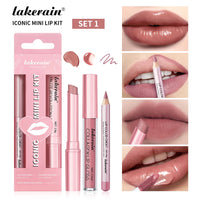 Lip Combo Matte Lipstick + Lip Liner Pen Lip Gloss Set Hydrating Matte Waterproof Long Lasting Lip lipstick set Lip Makeup Set Good Vibrations