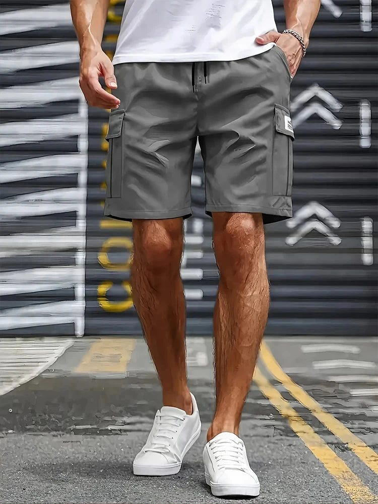 Big Pocket Men's Shorts Casual Work Cool Pants with point Loose Fit Clothing Waist Sports Male Outfit Shorts Good Vibrations