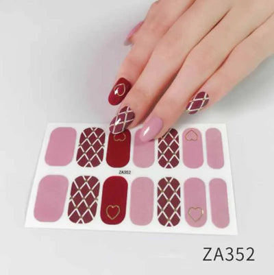 Nail Stickers DIY Decals For Nail Art Wraps Women Beauty Full Cover Nail Manicures Decorations Uñas Postizas Press On Nails