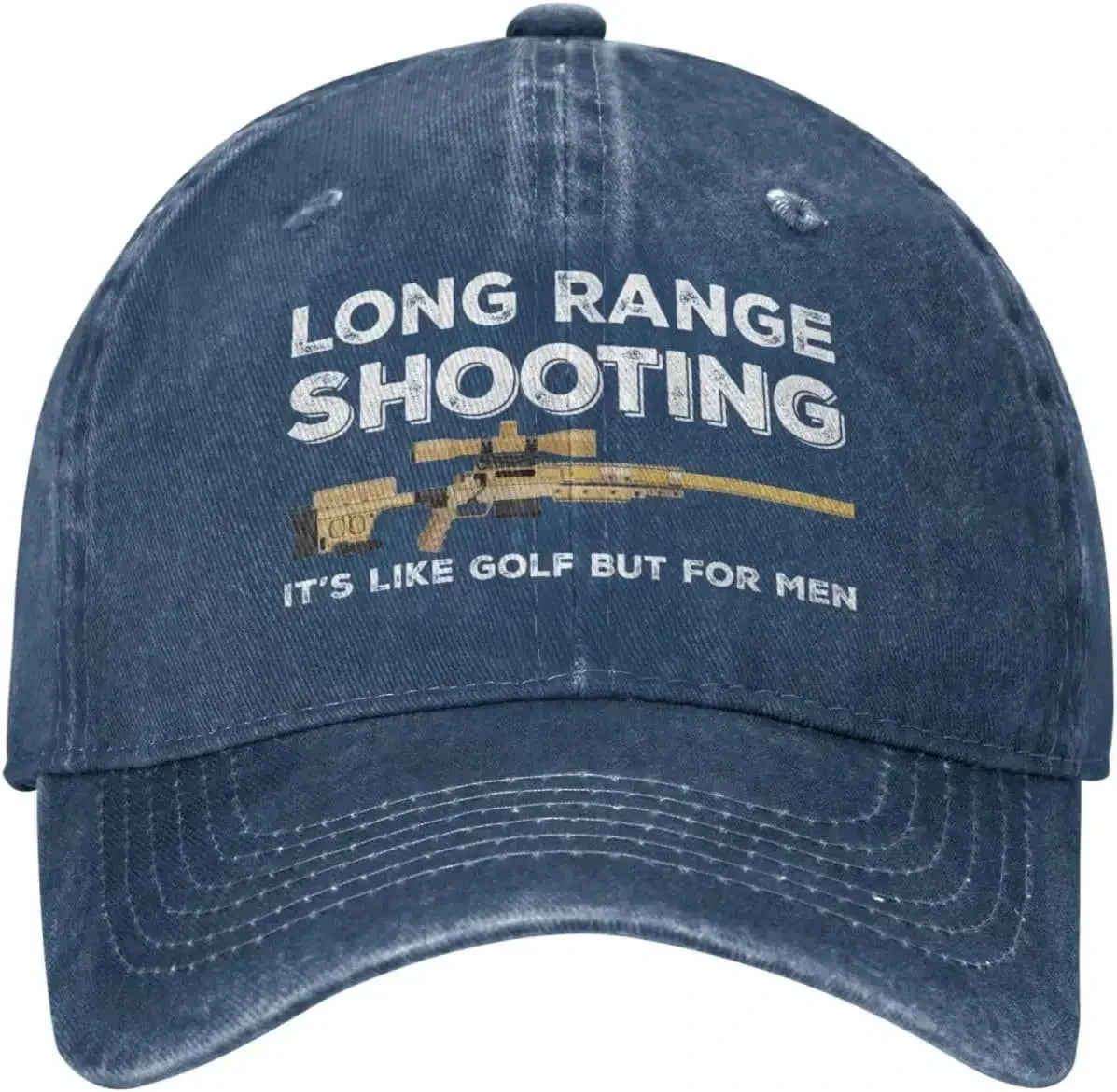 Funny Hat Long Ranges Shooting It's Like Golf But for Men Hat for Men Dad Hats Vintage Cap Good Vibrations