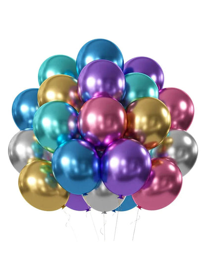 20/40pcs Metallic Balloon Gold Pink Blue Helium Ball Wedding Adult Birthday Party Decoration Chrome Latex Baby Shower Globos Good Vibrations