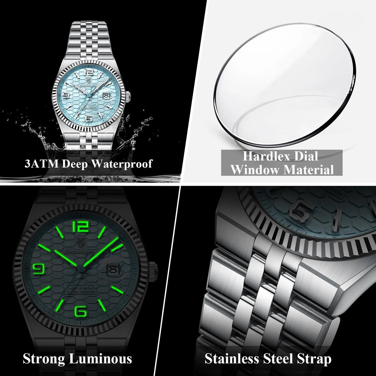 POEDAGAR Elegant Women's Watches High Quality Luxury Watch For Ladies Luminous Waterproof Date Women Quartz WristWatch Reloj+Box Good Vibrations