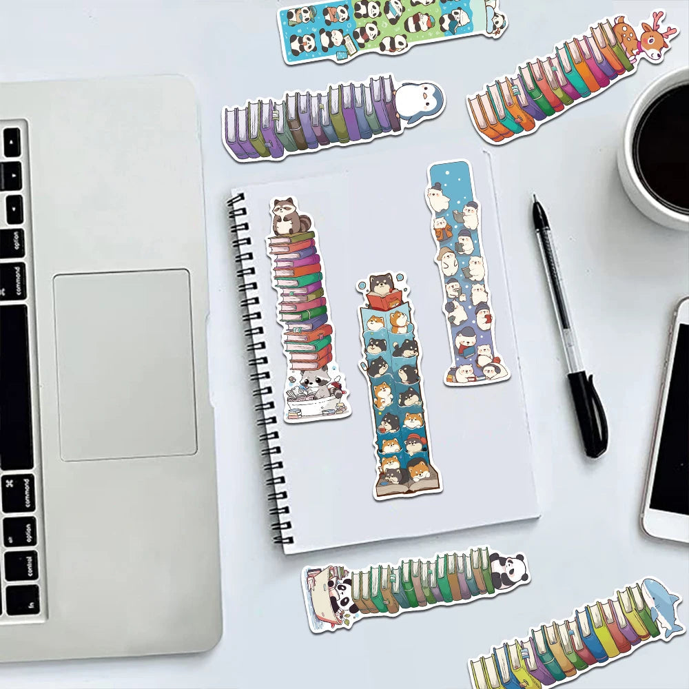 30pcs Cartoon Cute Animals Bookmarks Reading Books Tagged Students Stationary Supplies DIY Aesthetic Bookmarks Creative Gifts Good Vibrations
