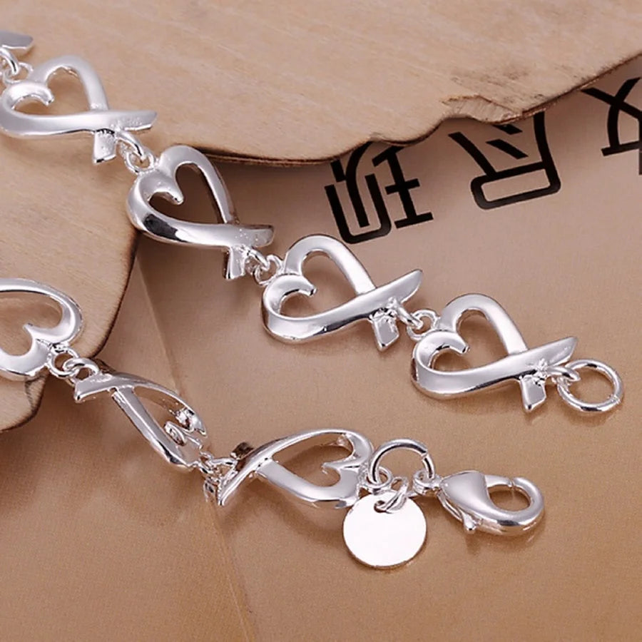 925 Sterling Silver Bracelets for Women Wedding Lady Cute Noble Pretty Jewelry Fashion Nice Chain Free Shipping Hot Gifts Good Vibrations