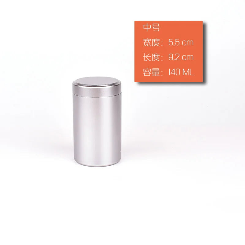 New Airtight Smell Proof Container Quality Stainless Steel Mini Tea Cans Herb Stash Jar Tea Coffee Storage Box Tea Caddies Box Good Vibrations Adult Super Store