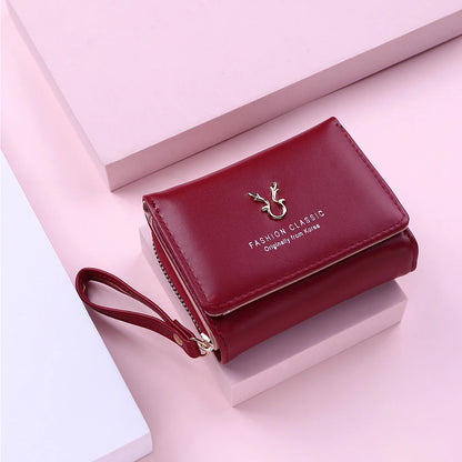 Luxury Brand Women's Small Wallet Female Card Holder Short Wallets with Coin Purse for Woman Ladies PU Leather Hasp Mini Clutch Good Vibrations