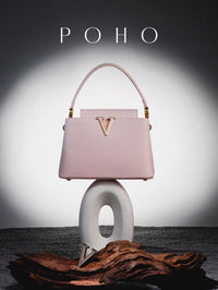 POHO Customized V Handbag Medium Elegant Classic Fashion Accessory for Party Gift Ideas for Women Friends Sisters Mothers Good Vibrations