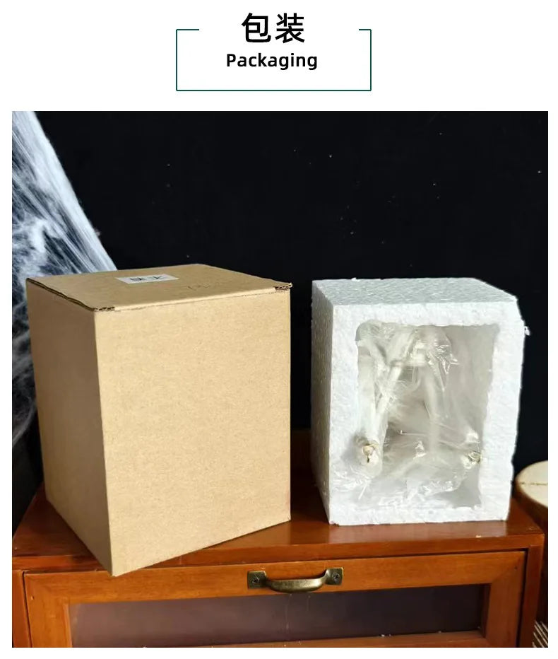 Halloween Human-shaped Skeleton Resin Skeleton Skeleton Haunted House Horror Props Family Halloween Atmosphere Decoration Good Vibrations