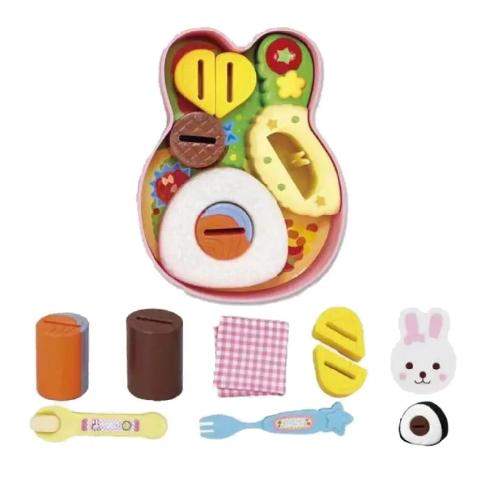 Rabbit Shape Food Feeding Toy Pretend Play Simulation Model Lunch Box Pudding Toy Kawaii Role Play Play House Toys Kids Toy Good Vibrations