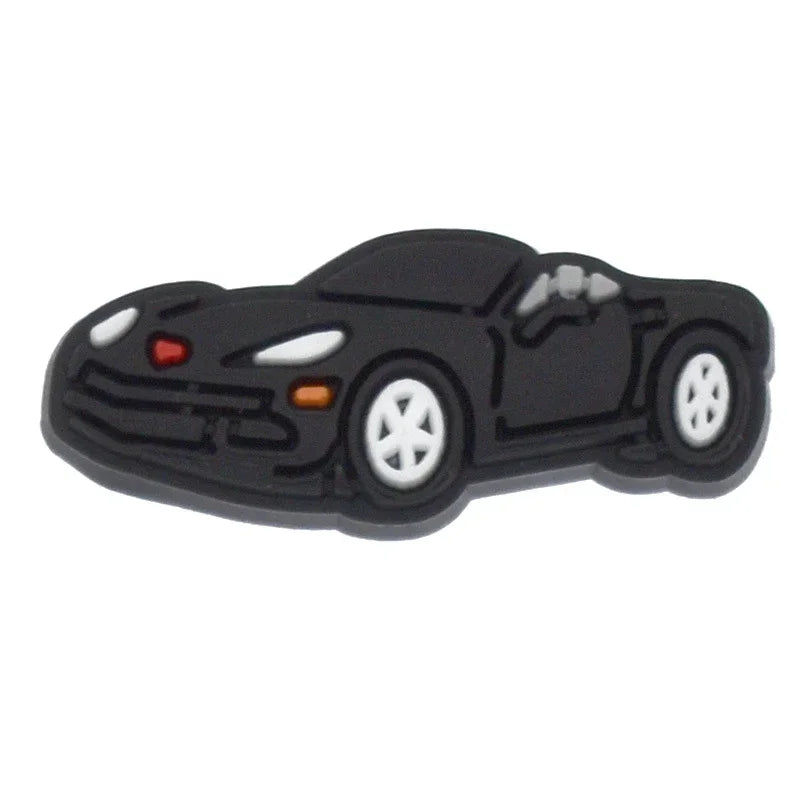 Shoe Charms for Crocs Accessories
 Sports Car Shoes Charm for Croc Decorations Pins Men Accessory Jeans Woman Clogs Clips Badges Good Vibrations