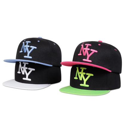 Unisex NY Letter Embroidery Hip-hop Hats Spring Autumn Outdoor Adjustable Casual Baseball Caps Sunscreen Hat Sports Cap Good Vibrations