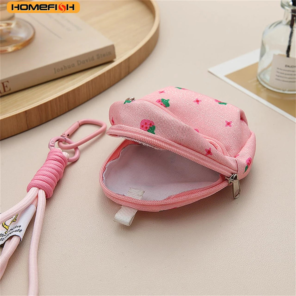 HOMEFISH Women's Bag Pendants Lipstick Earphones Mini Storage Bag Trendy Versatile Bag Accessories Multifunctional Coin Purses Good Vibrations
