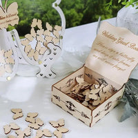 Wooden Wedding Guest Book Wooden Wedding Decorations For Ceremony Elegant Guestbook Keepsakes For Birthday Graduation Good Vibrations