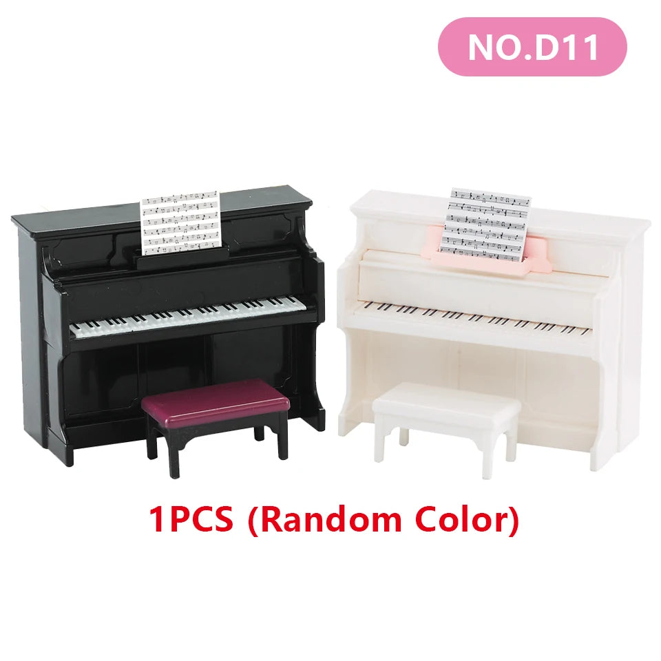 1:12 Miniature Furniture Forest Family Kitchen Toy Dining Table Dollhouse Accessories Bathroom Pretend Play For Girl Gifts Toys Good Vibrations