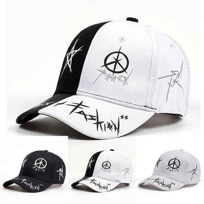 Unisex Letter Pattern Printing Snapback Baseball Caps Spring and Autumn Outdoor Adjustable Casual Hats Sunscreen Hat Good Vibrations