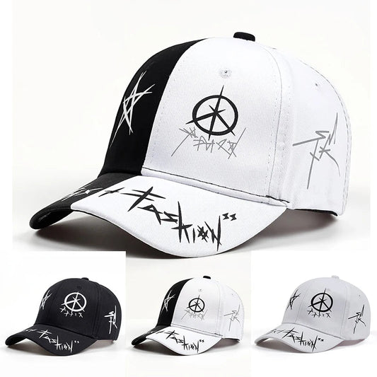 Unisex Letter Pattern Printing Snapback Baseball Caps Spring and Autumn Outdoor Adjustable Casual Hats Sunscreen Hat Good Vibrations