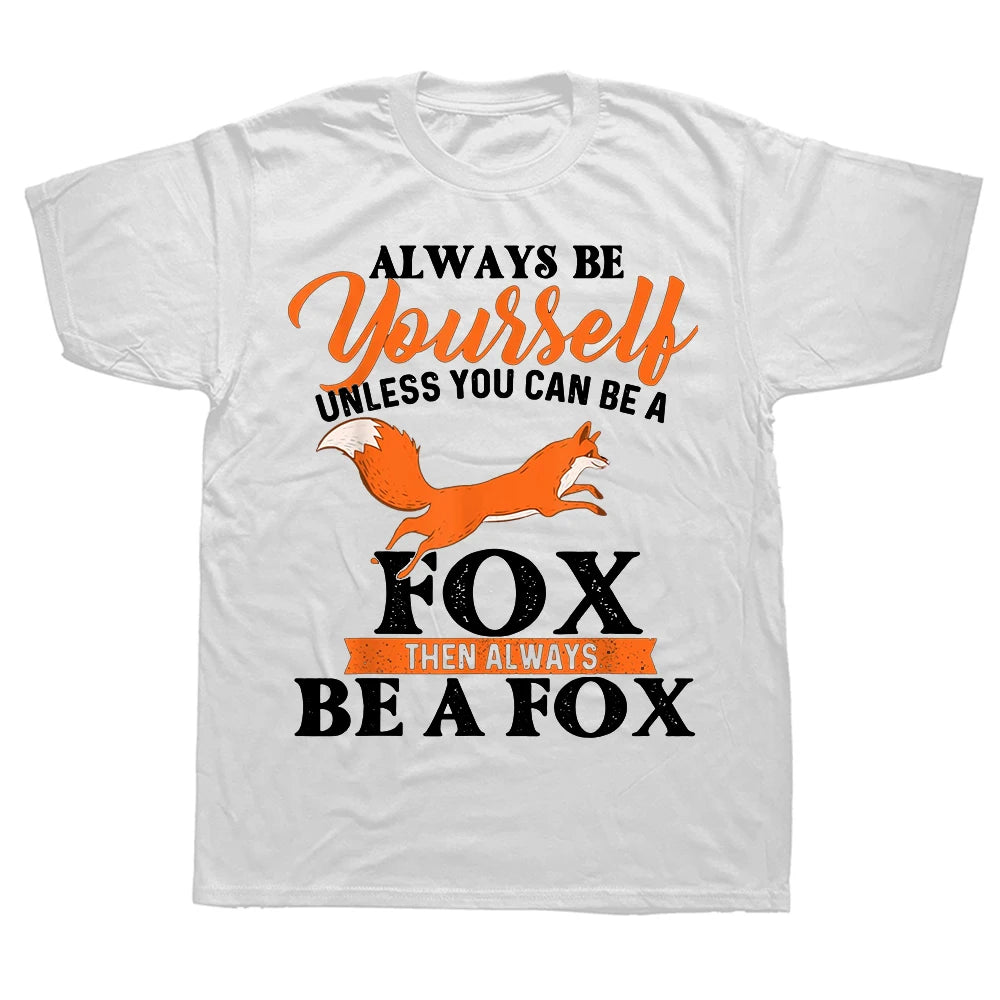 This Is My Human Costume I'm Really A Fox Halloween T Shirts Graphic Cotton Streetwear Short Sleeve Birthday Gifts T-shirt Good Vibrations