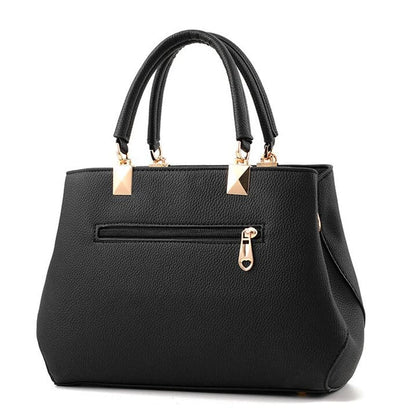 Yogodlns Elegant Women Messenger Bags with flower pendant Office Ladies Totes Pure Handbag for female Crossbody Shoulder Bags Good Vibrations
