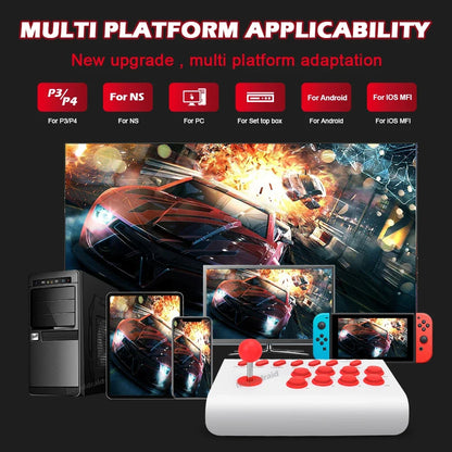 Y02 Arcade Joystick for PS4/PS3/Xbox One/Switch OLED/Android/iOS Wired Wireless Street Fighter Controller w Macro/Turbo Function Good Vibrations