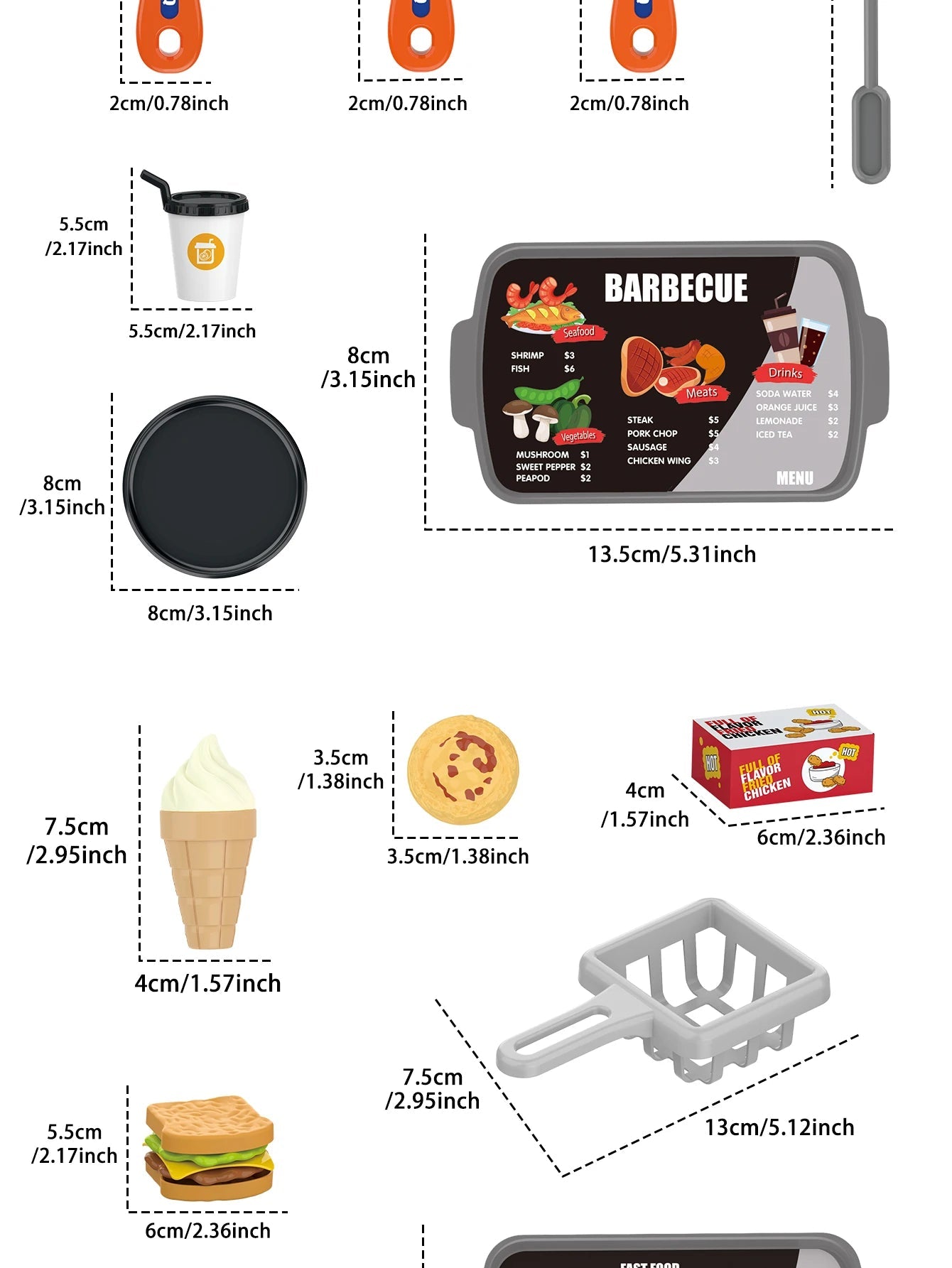 Children's toys: Pretend play, barbecue, fast food, pizza, sushi, afternoon tea, desserts, kitchen food, toy sets Good Vibrations