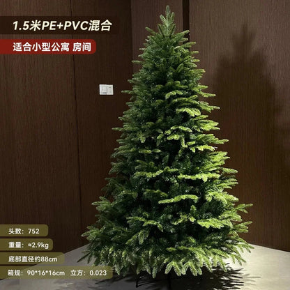 Christmas Tree PE Encrypted Christmas Decoration with Lights,Folding and Retractable Pine Needles,Christmas Tree Set Decoration Good Vibrations