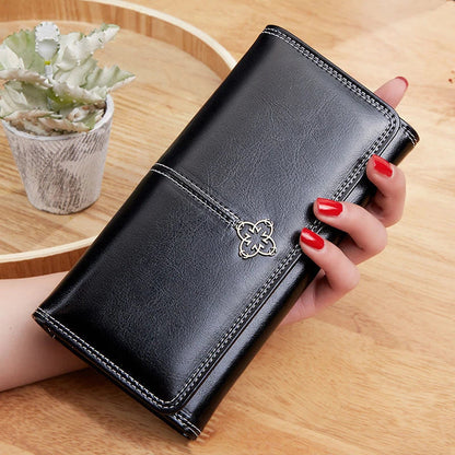 Women's Leather Wallet	Woman Luxury Long Wallets Fashion Women Purses Money Bags 2022 Handbags Womens Purse Cards Holder Good Vibrations