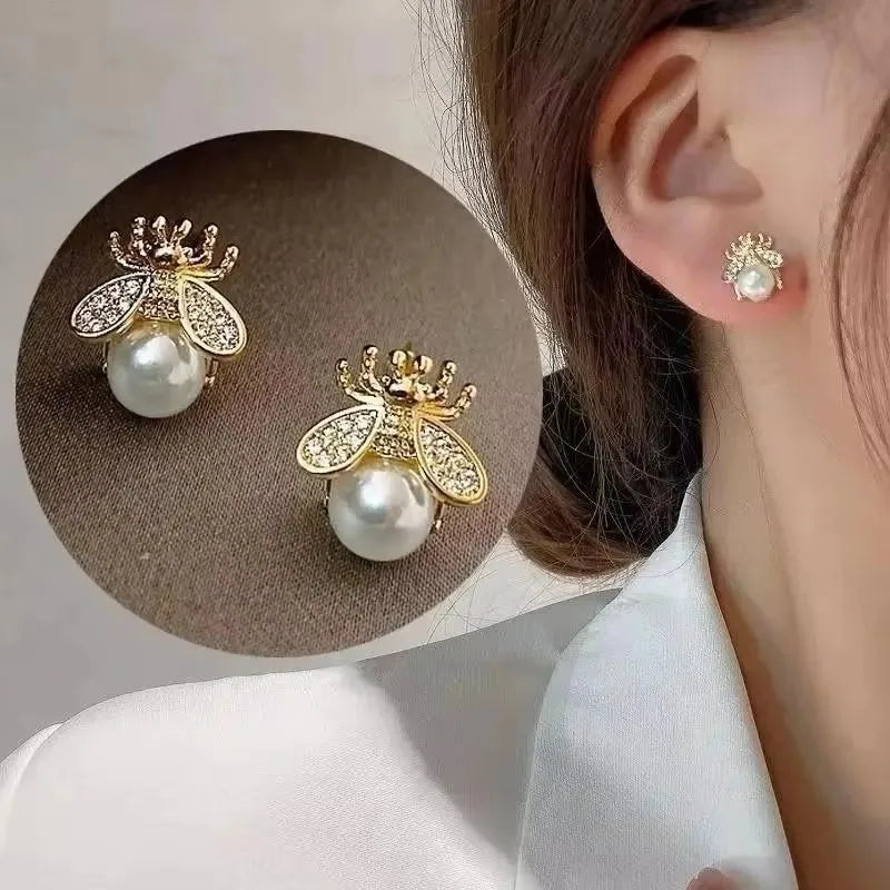 925 Silver Needle Korean Fashion Zircon Geometric Earrings For Women Jewelry 2026 Trending Luxury Crystal Cross Stud Earrings Good Vibrations
