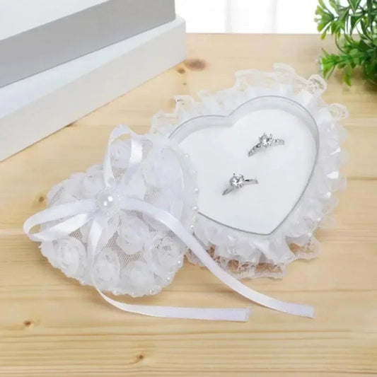 Ring Case Lightweight Ring Pillow Hand Holding Create Atmosphere Lace Ring Pillow Box Good Vibrations