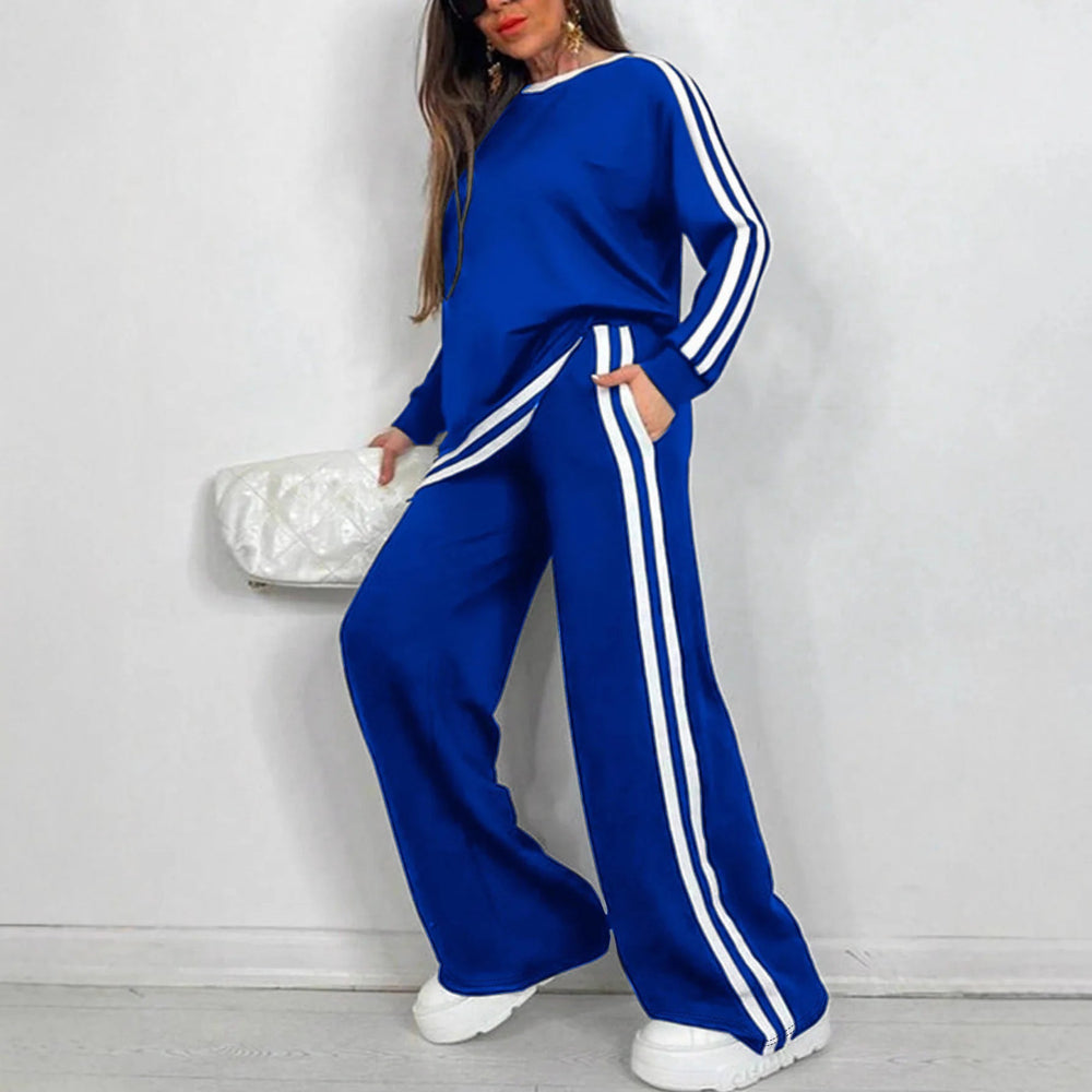 2025 Women's Sweat Suit Spring Autumn New Leisure Clothing Fashion Elegant Tops T-shirt Pants 2 Two Piece Set For Women Good Vibrations