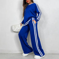 2025 Women's Sweat Suit Spring Autumn New Leisure Clothing Fashion Elegant Tops T-shirt Pants 2 Two Piece Set For Women Good Vibrations