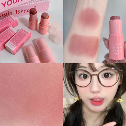 SHAQINUO Energizing Blush Stick - Natural Matte Finish, Creamy Texture, Easy to Blend for a Youthful Glow Good Vibrations