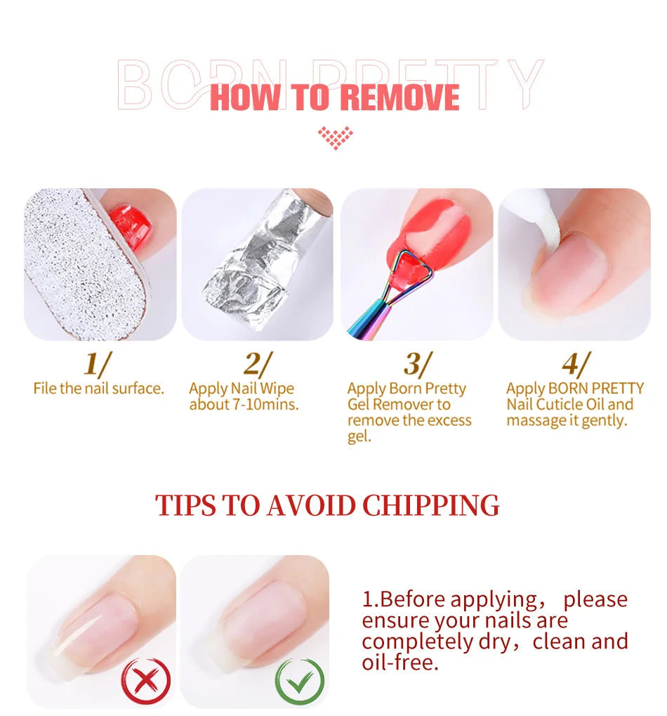 BORN PRETTY Milky Pink Rubber Base Gel Nail Polish Glitter 15ml Semi-Permanent Varnish Soak Off Self Leveling UV LED Gel Good Vibrations