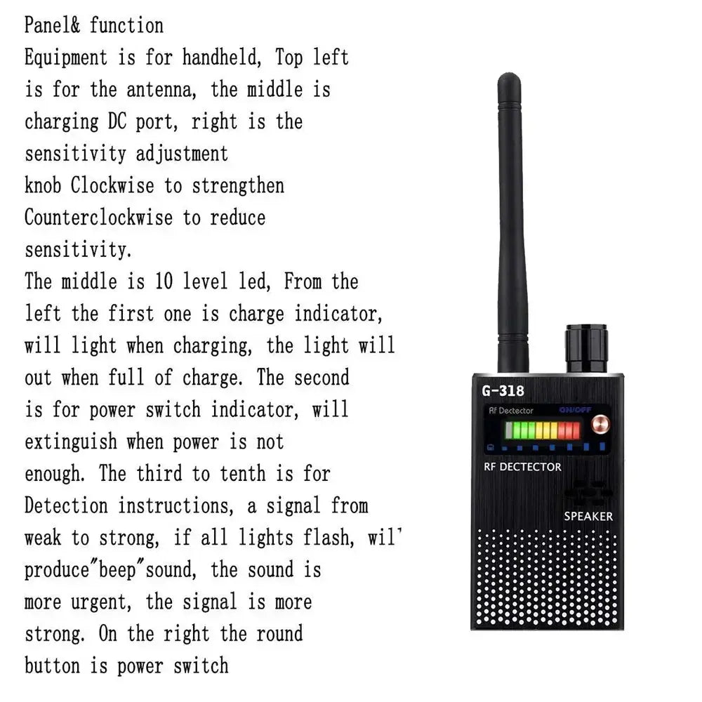 Wifi Hidden Camera RF uav Detector Audio Bug GPS Anti Spy Gadgets GSM 2G 3G 4G 5G All Signal Jammer gps Tracker Blocker Device Good Vibrations