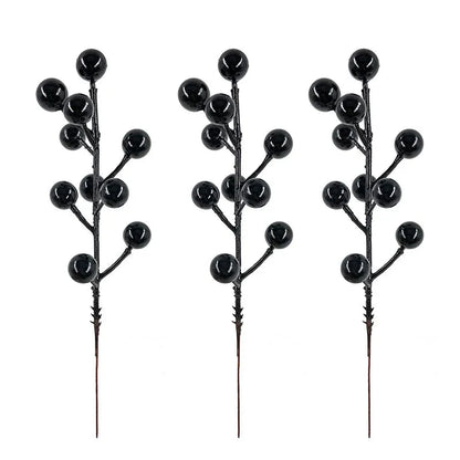 Christmas Decoration Red Berries Artificial Foam Black White Berry Flower Branches DIY Wreath Xmas Tree Wedding Party Home Decor Good Vibrations