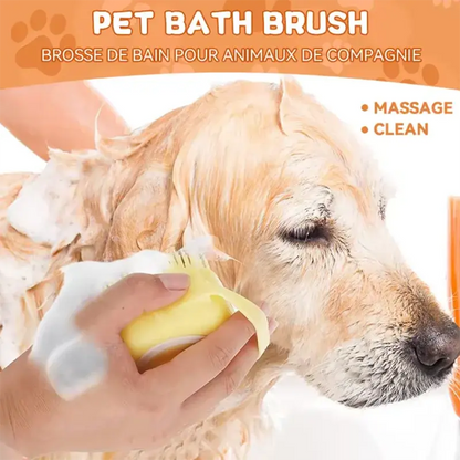 New Bath Massage Brush Bathroom Multifunctional Puppy Big Dog Cat Soft Safety Silicone Pet Accessories for Dogs Cats Tools Good Vibrations