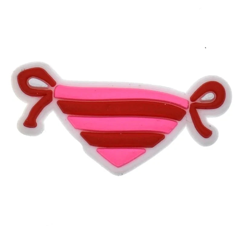 Hot Sales 1Pcs Pink Shoe Charms for Crocs Accessories Pin Shoe Wristband Croc Decorations Buckle Girls Women Party Gifts Good Vibrations