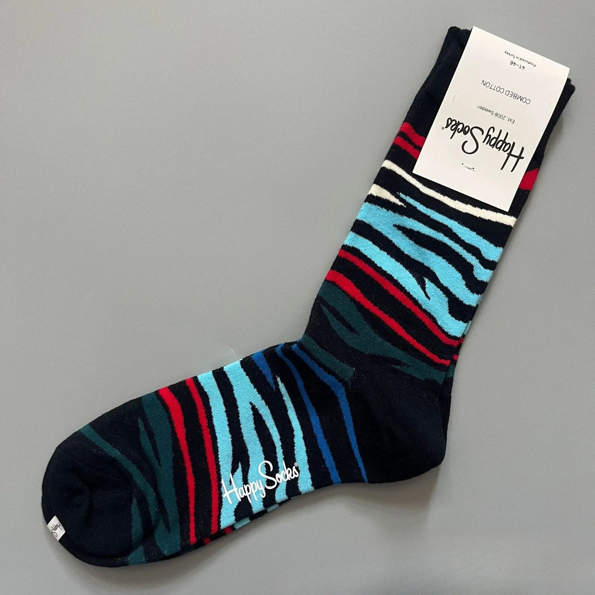 Cotton Happy Socks Men's Classic Crew Sock Shoe Size 10 - 13 Soft Good Vibrations