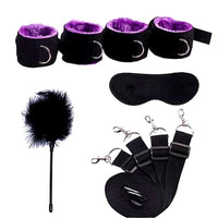 BDSM Restraint Adult Sex toys Leather Plush 5 Piece Sets Couples Training Bondage Sexual Products Sexual Games Auxiliary Supply GOOD Vibrations