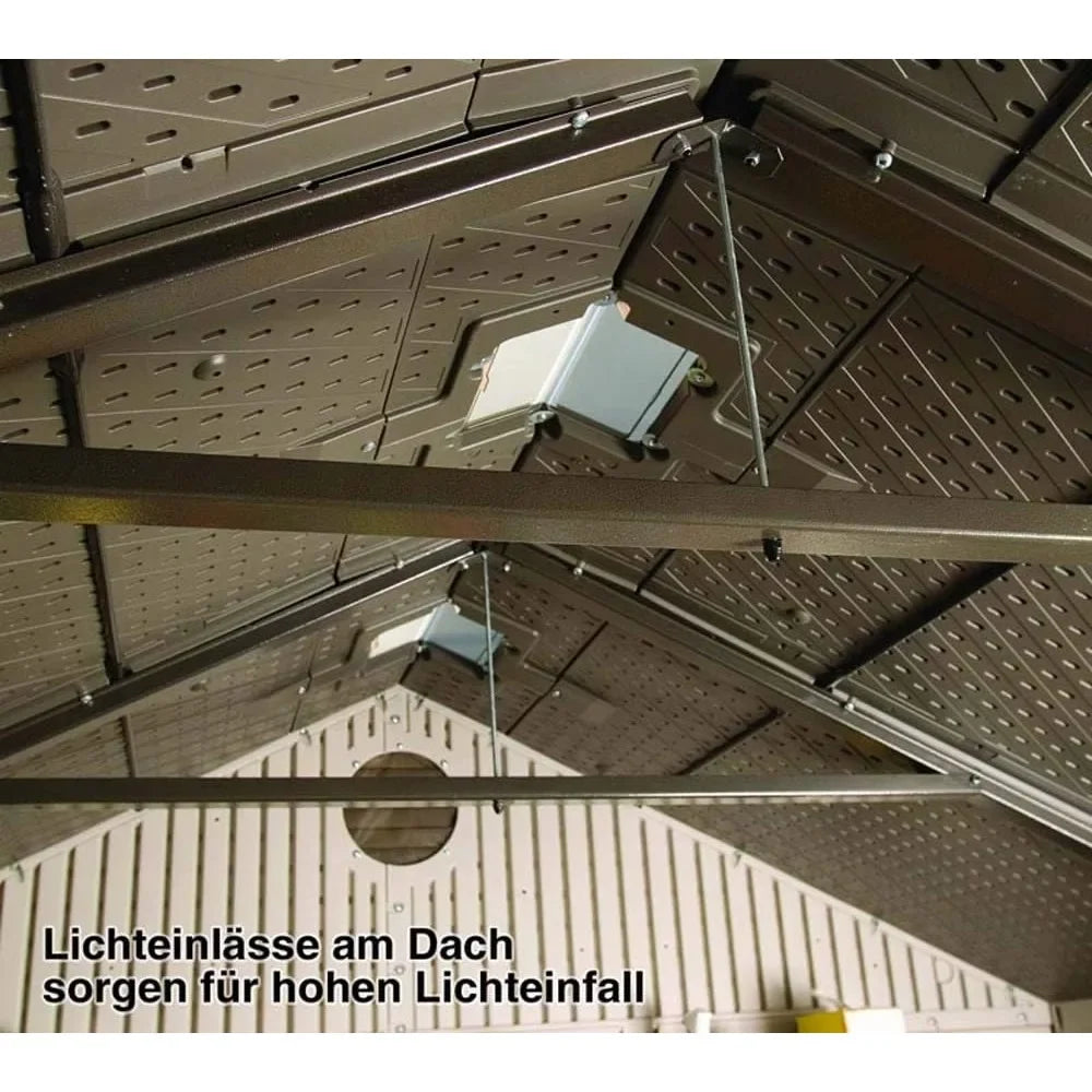 Customizable-LIFETIME 6405 Outdoor Storage Shed With Window, Skylights, And Shelving, 8 By 10 Feet Good Vibrations