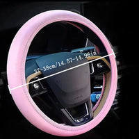 10 Pcs Leather Steering Wheel Cover For Women Cute Car Accessories Set With Seat Belt Shoulder Pads Cup Holders Car Decorations Good Vibrations Adult Super Store