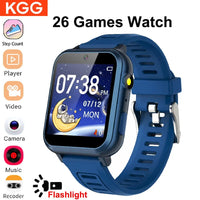 Children's Wristwatch 24 Games Kids Smart Watch Music Play Pedometer Tracker Time Display Video Audio Record Torch Smartwatch Good Vibrations