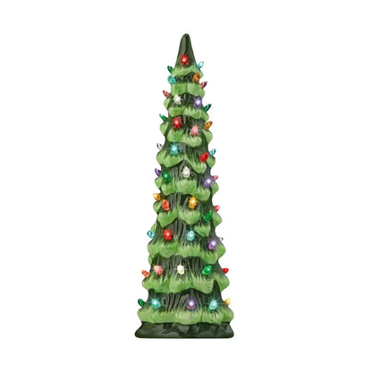 Christmas Tree Desktop Ornament Resin Decorative Home For Living Room Holiday Tabletop Display Festive Centerpiece Good Vibrations