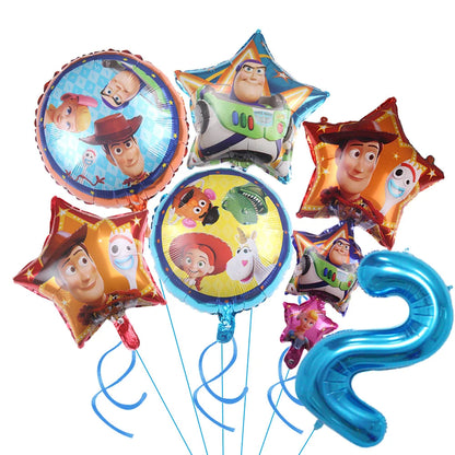 Toy Story Decoration Kids Party Favors Plates Children Girls Birthday Blue Sky White Clouds Balloons Party Supplies Baby Shower Good Vibrations
