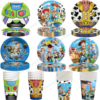 7/9 inch Toy Story Party Plates Birthday Decor Tableware Buzz Lightyear Paper Dish Cups Baby Shower Kids Favors Party Supplies