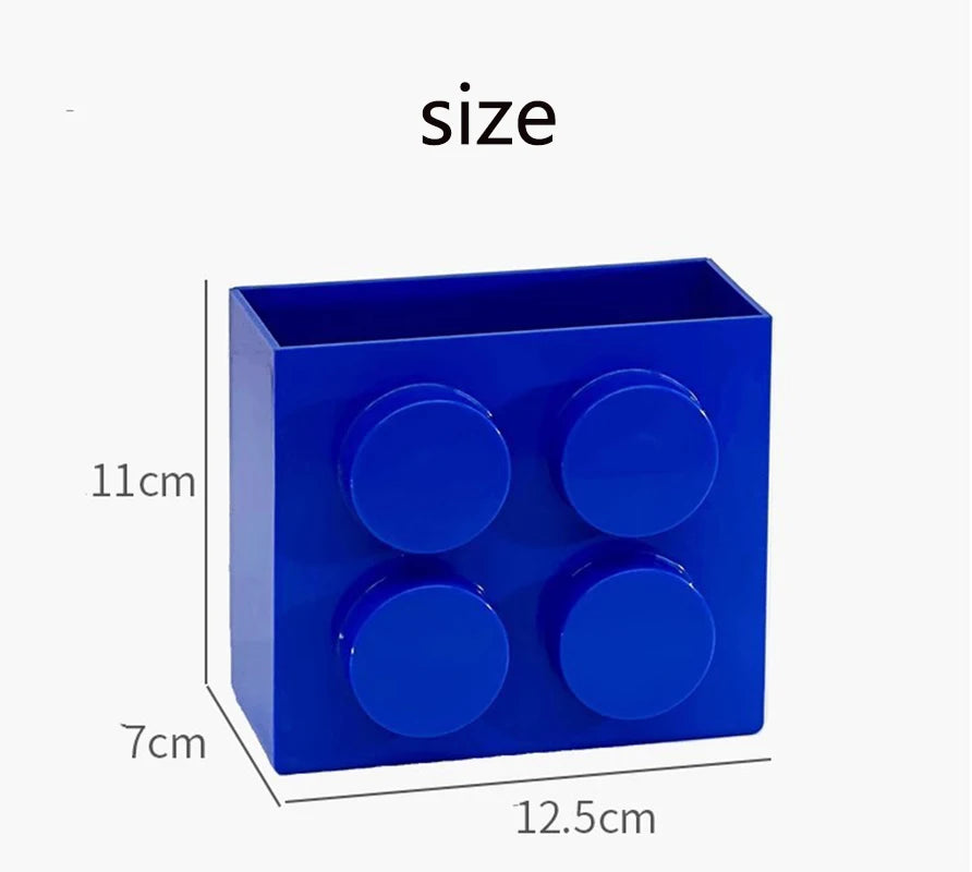 Magnetic Storage Box Building Blocks Storage Rack  Kitchen No-Drill Refrigerator Magnet Storage Box Wall-mounted Container Good Vibrations
