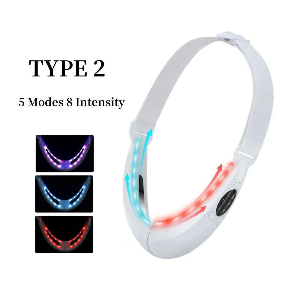 Face Lifting Device Red Light Skin Rejuvenation V Face Massager Double Chin Lift Up with Remote Control Facial Beauty Instrument Good Vibrations