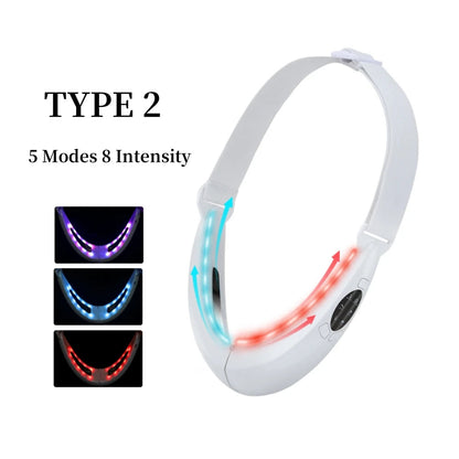 Face Lifting Device Red Light Skin Rejuvenation V Face Massager Double Chin Lift Up with Remote Control Facial Beauty Instrument Good Vibrations
