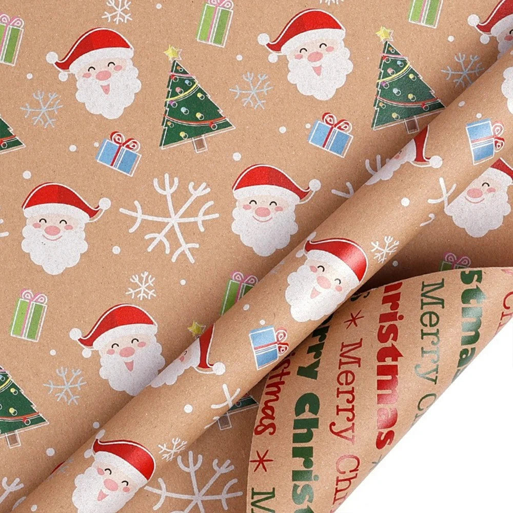 Christmas Gift Wrapping Paper Gift Wrapping Paper Christmas Trees Packaging Gift Paper Suitable for Birthdays and Festivals Good Vibrations
